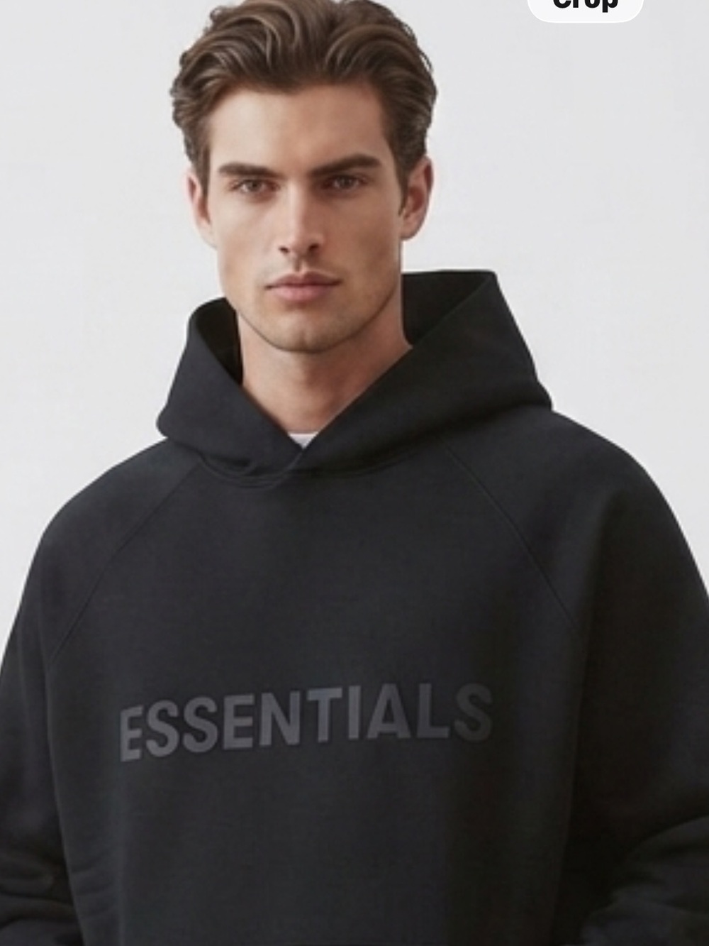 FEAR OF GOD  essentials Black Logo Pullover Hoodie